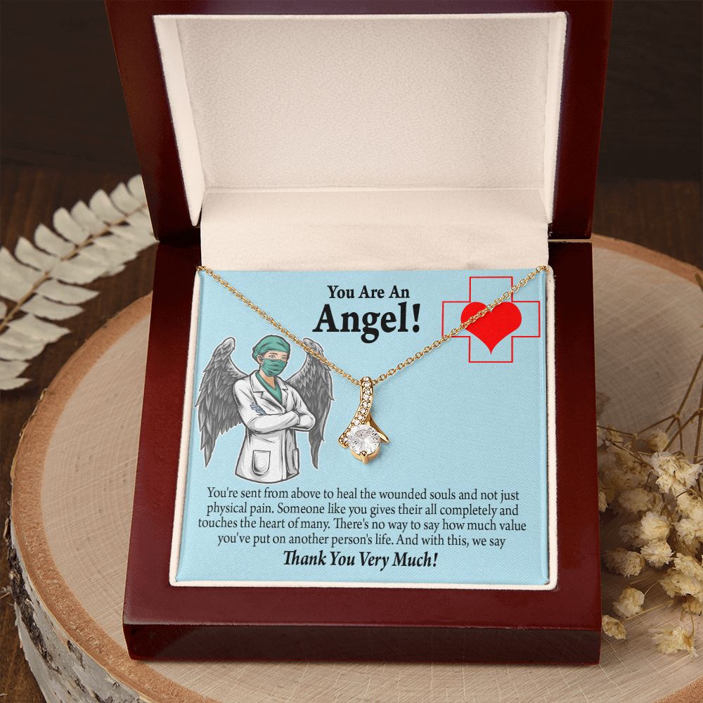You Are an Angel Nurse Alluring Ribbon Necklace-Express Your Love Gifts