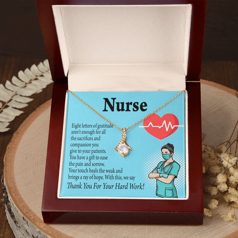 RN Nurse Gift Alluring Ribbon Necklace-Express Your Love Gifts