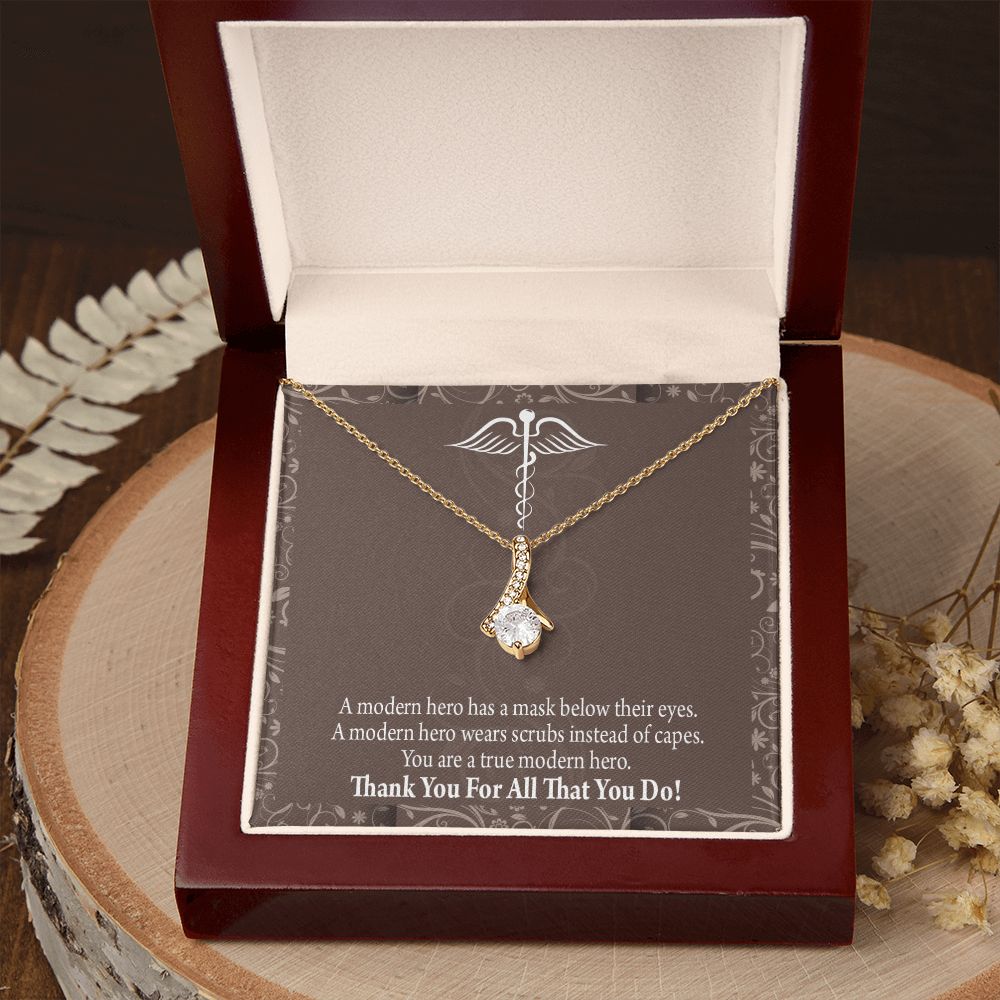 Medical Hero Appreciation Alluring Ribbon Necklace-Express Your Love Gifts