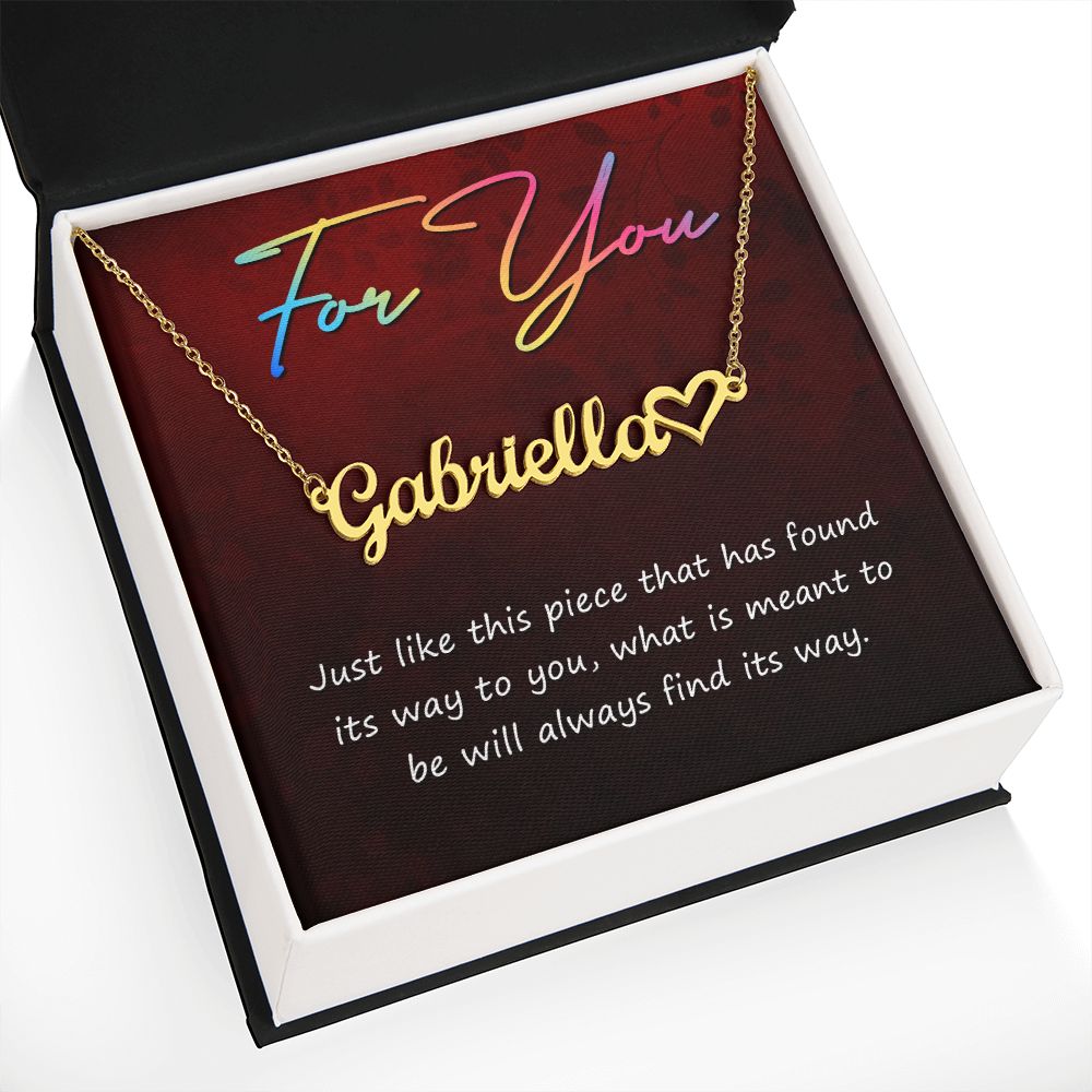 For You Name Necklace With Heart-Express Your Love Gifts