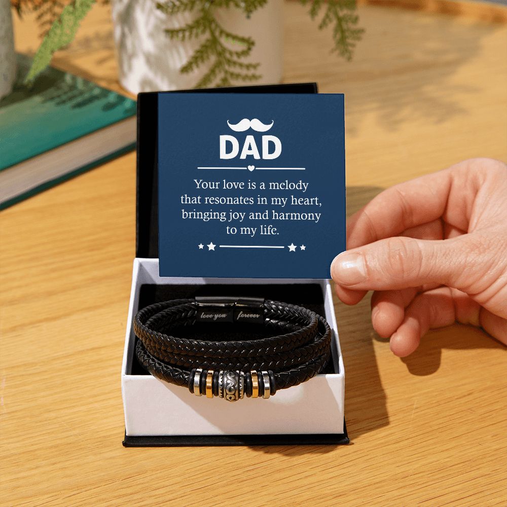 To My Dad Your Love is a Melody Love You Forever Bracelet-Express Your Love Gifts
