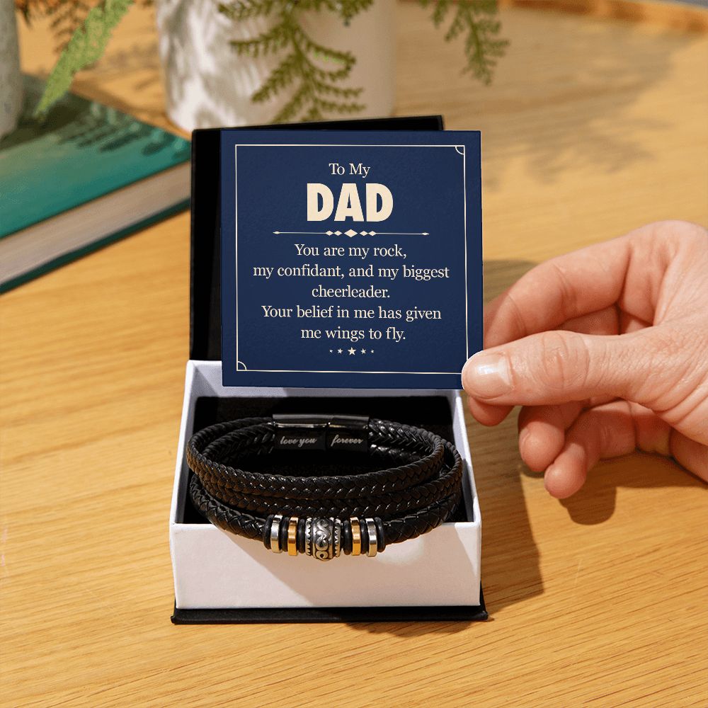 To My Dad You Are my Rock Love You Forever Bracelet-Express Your Love Gifts
