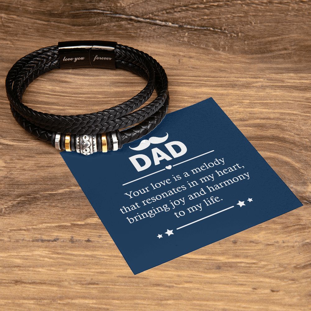 To My Dad Your Love is a Melody Love You Forever Bracelet-Express Your Love Gifts