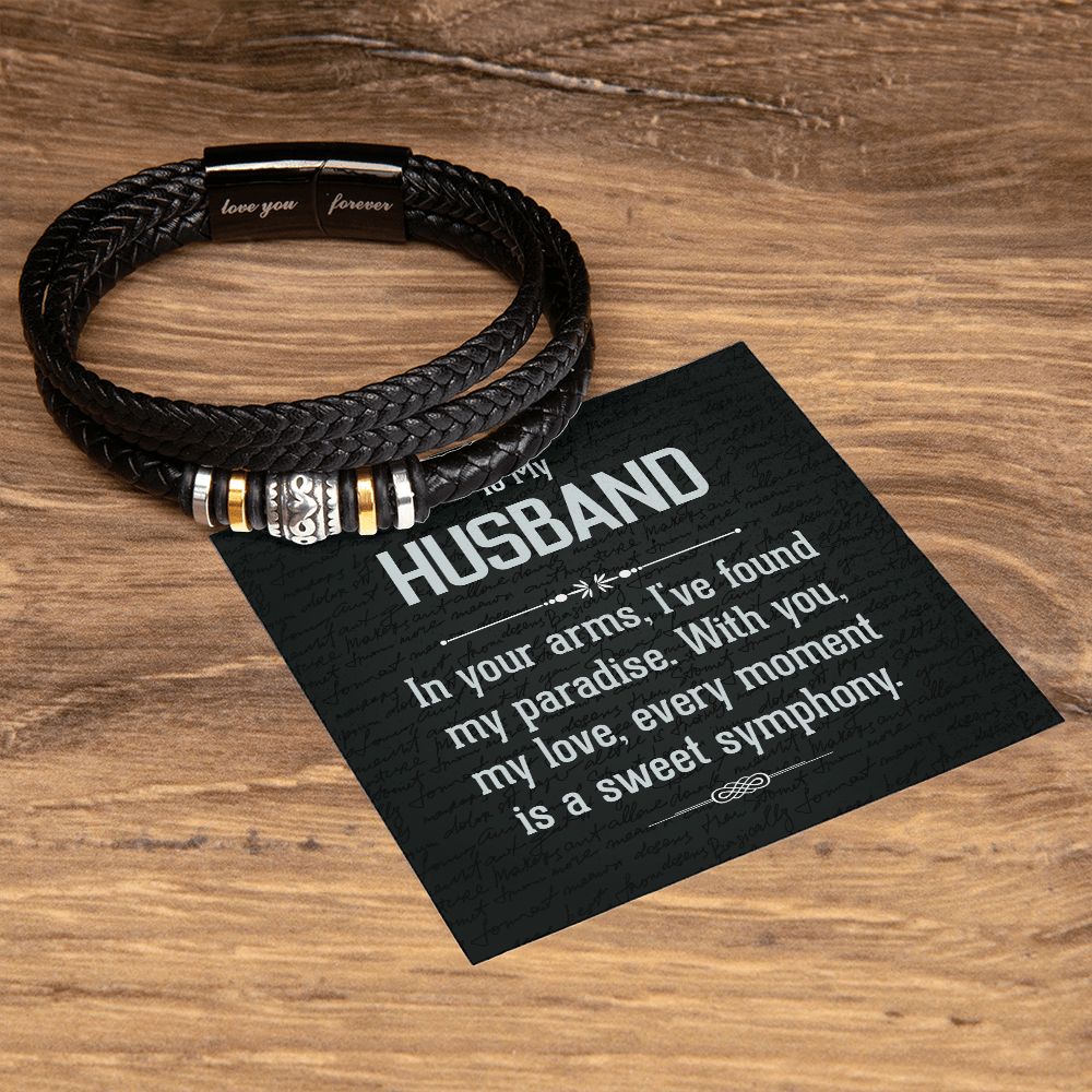 To My Husband In Your Arms Love You Forever Bracelet-Express Your Love Gifts