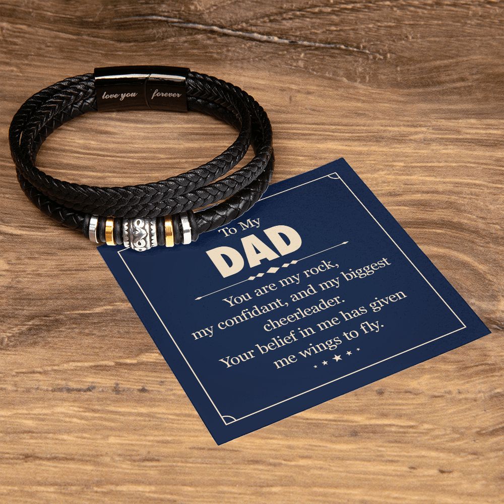 To My Dad You Are my Rock Love You Forever Bracelet-Express Your Love Gifts