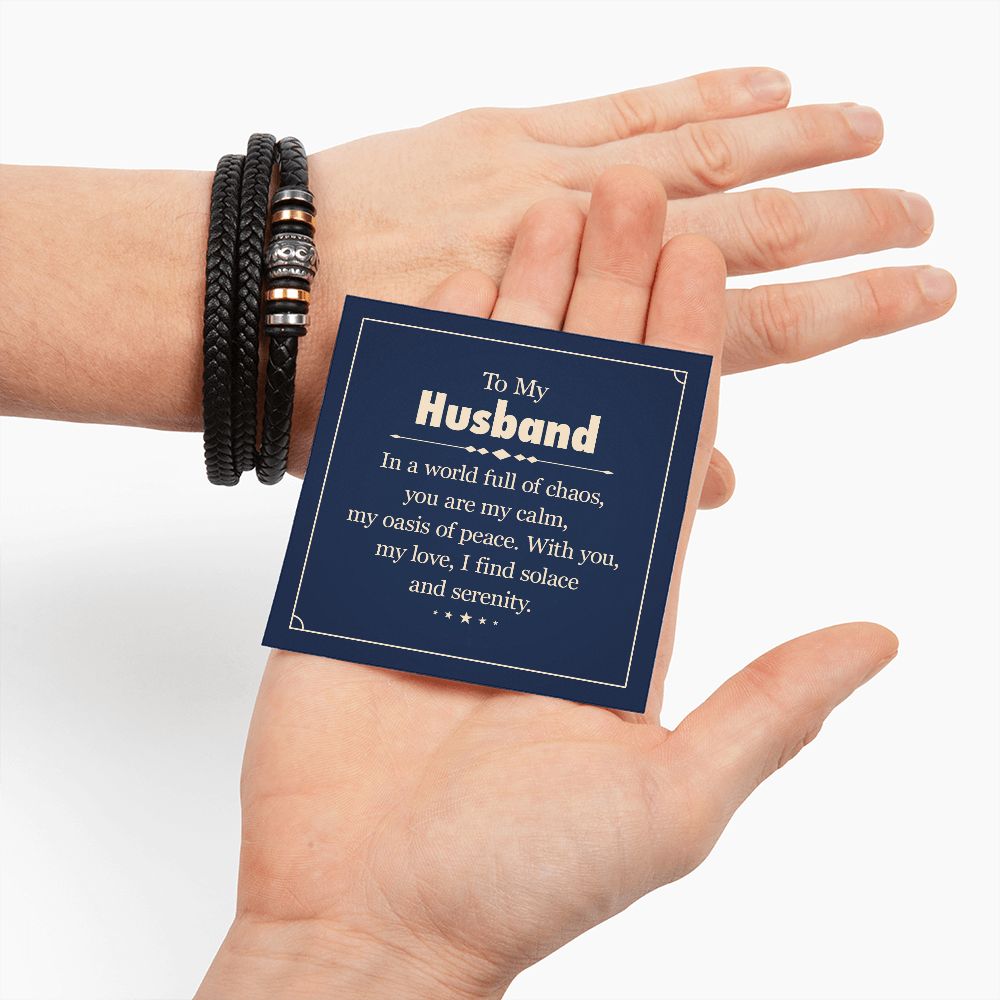 To My husband In a World Full of Chaos Love You Forever Bracelet-Express Your Love Gifts