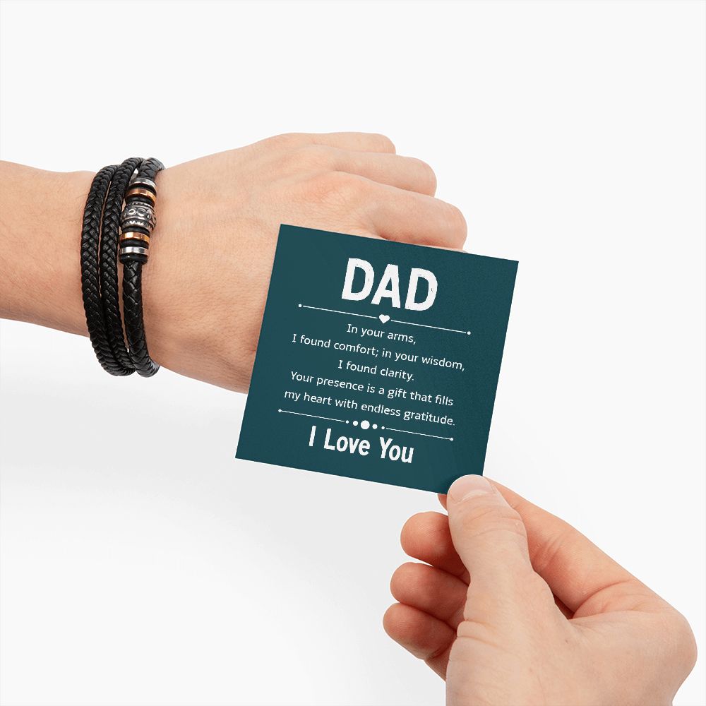 To My Dad In Your Arms Love You Forever Bracelet-Express Your Love Gifts
