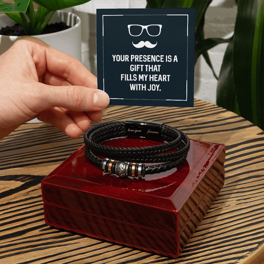 To My Dad Your Presence is a Gift That Fills My Heart With Joy Love You Forever Bracelet-Express Your Love Gifts