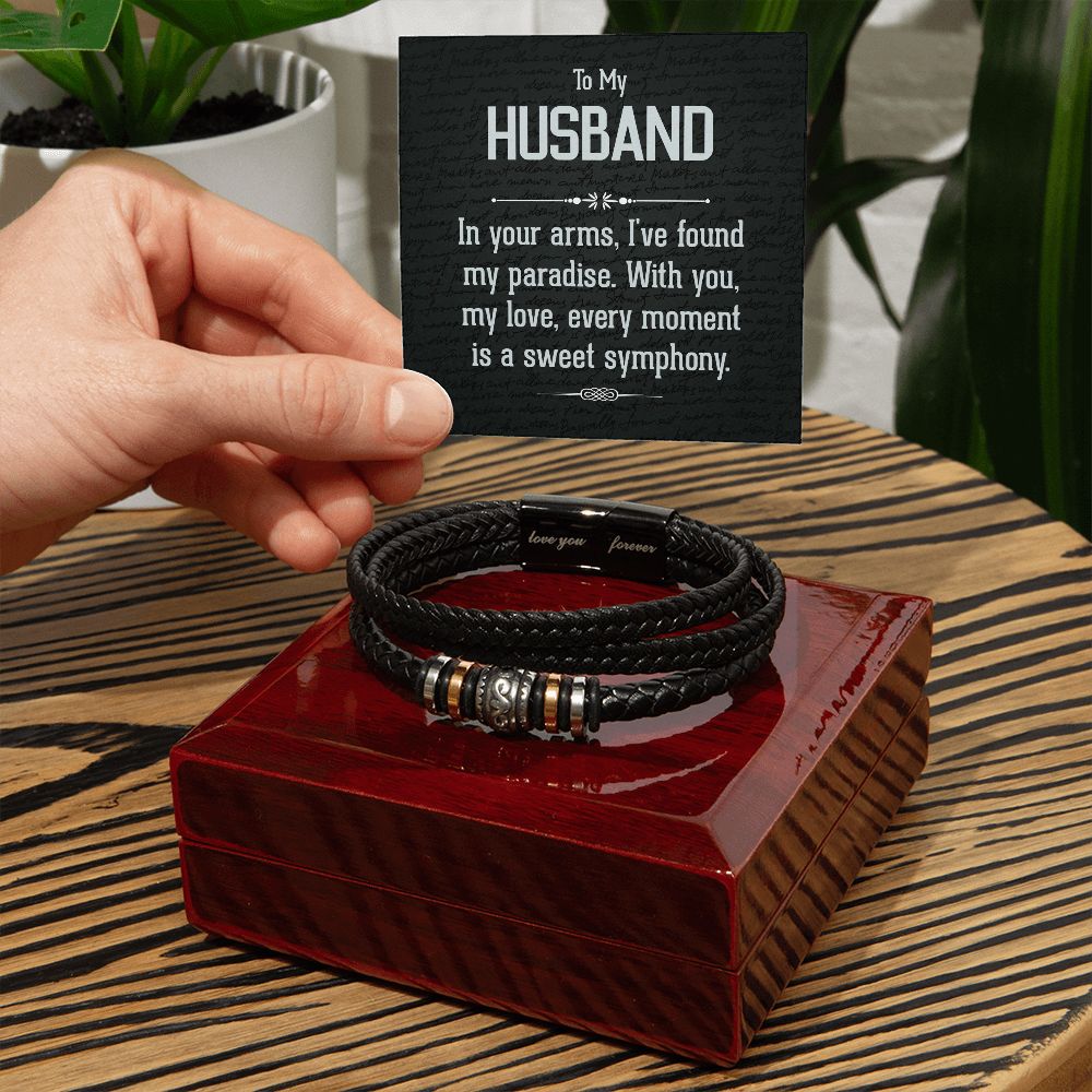 To My Husband In Your Arms Love You Forever Bracelet-Express Your Love Gifts
