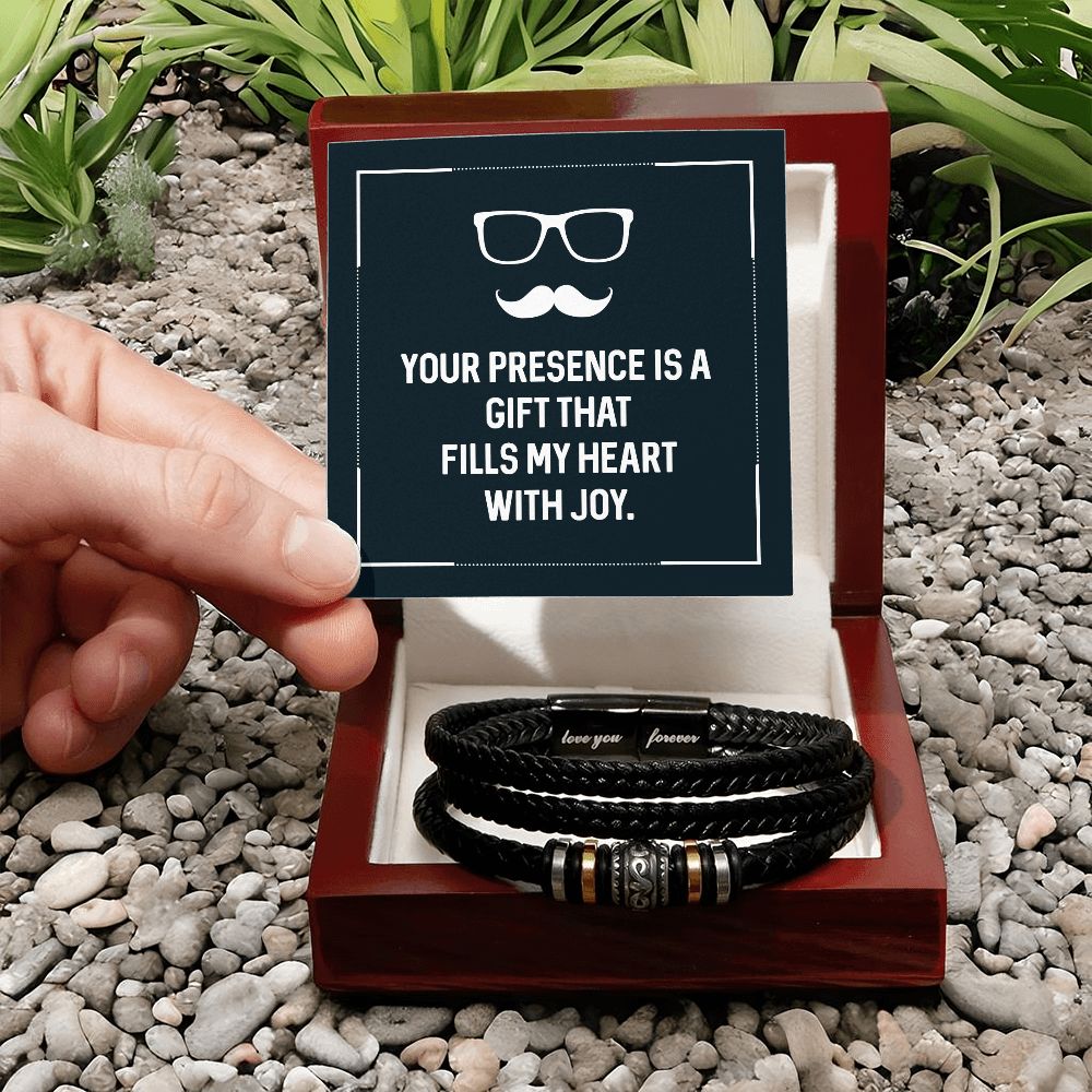 To My Dad Your Presence is a Gift That Fills My Heart With Joy Love You Forever Bracelet-Express Your Love Gifts