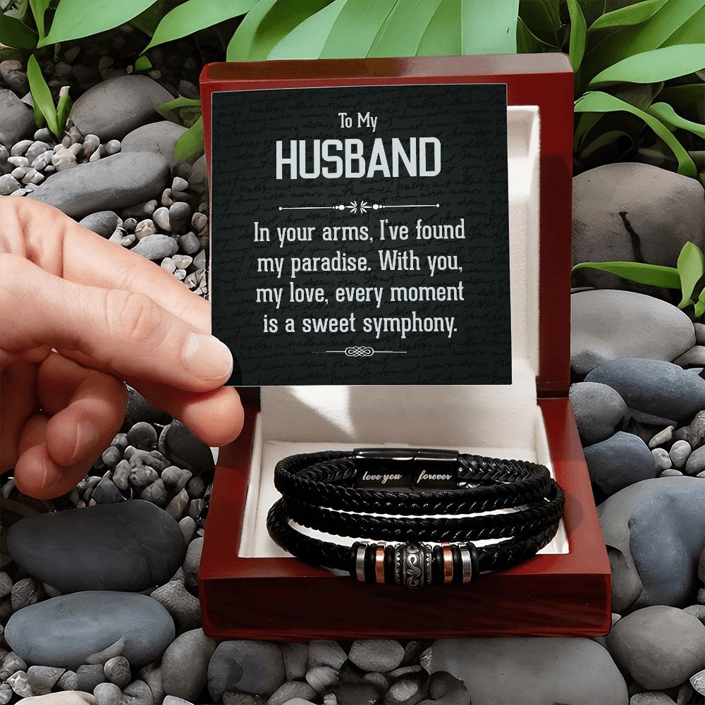 To My Husband In Your Arms Love You Forever Bracelet-Express Your Love Gifts