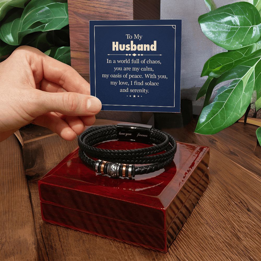 To My husband In a World Full of Chaos Love You Forever Bracelet-Express Your Love Gifts