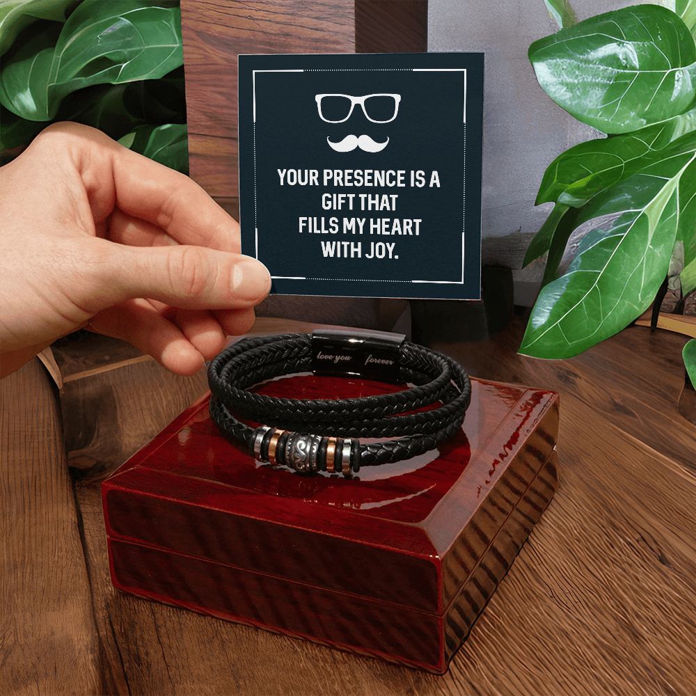 To My Dad Your Presence is a Gift That Fills My Heart With Joy Love You Forever Bracelet-Express Your Love Gifts