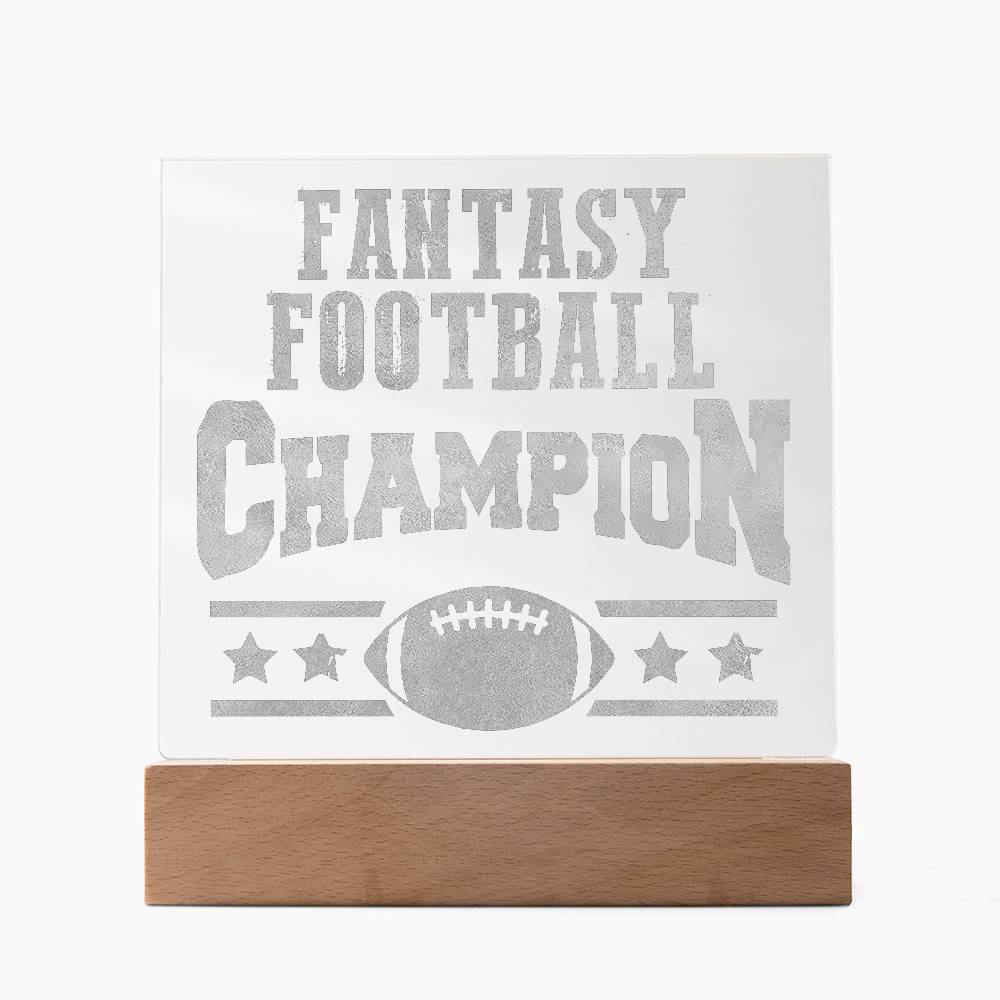 Fantasy Football Team Engraved Acrylic Square Plaque-Express Your Love Gifts
