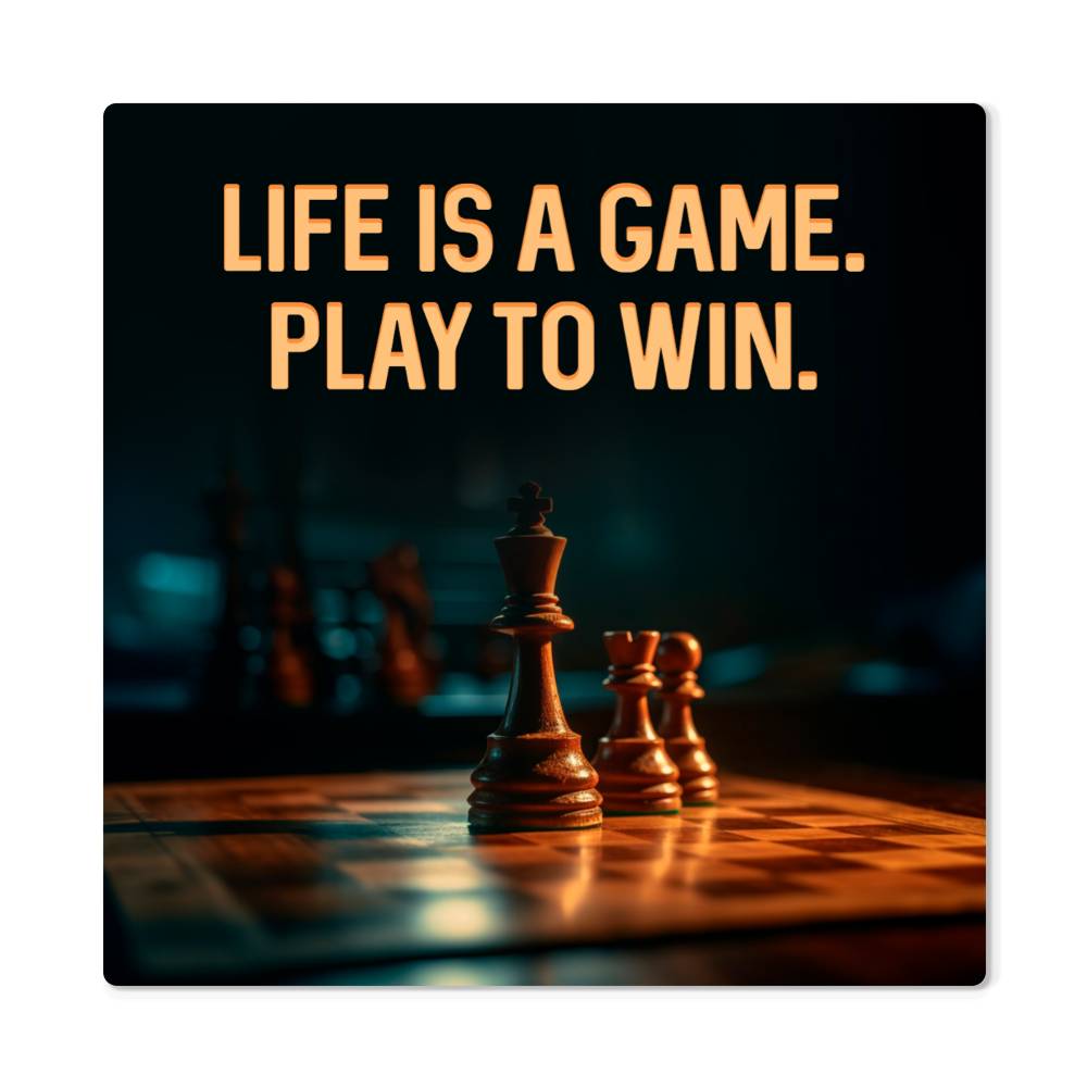 Life is a Game Premium High Gloss Metal Print Personalized Aluminum Wall Art in Various Sizes-Express Your Love Gifts