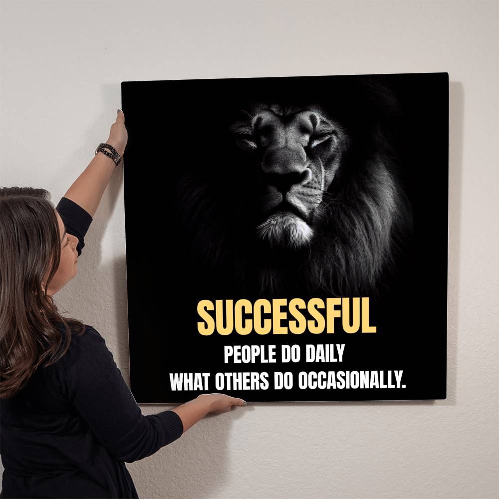 Successful People Do Daily Premium High Gloss Metal Print Personalized Aluminum Wall Art in Various Sizes-Express Your Love Gifts