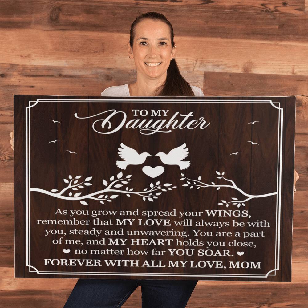To My Daughter From Mom My Love Canvas-Express Your Love Gifts