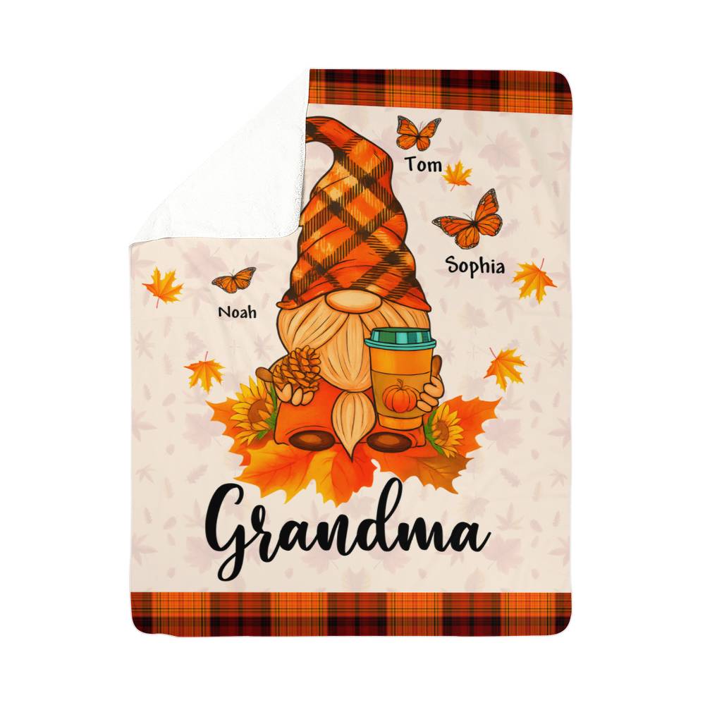 Personalized Sherpa Fleece Blanket Grandma-Express Your Love Gifts