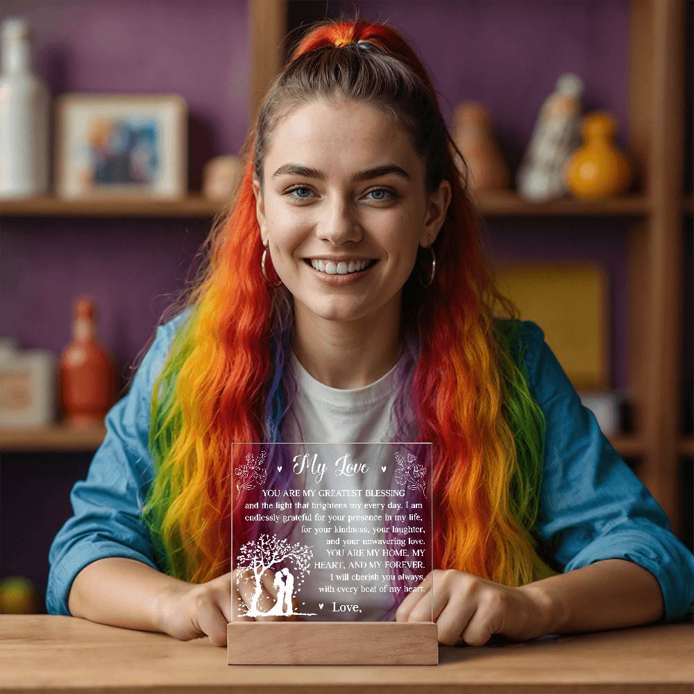 You Are My Greatest Blessing Printed Square Shaped Acrylic Plaque-Express Your Love Gifts