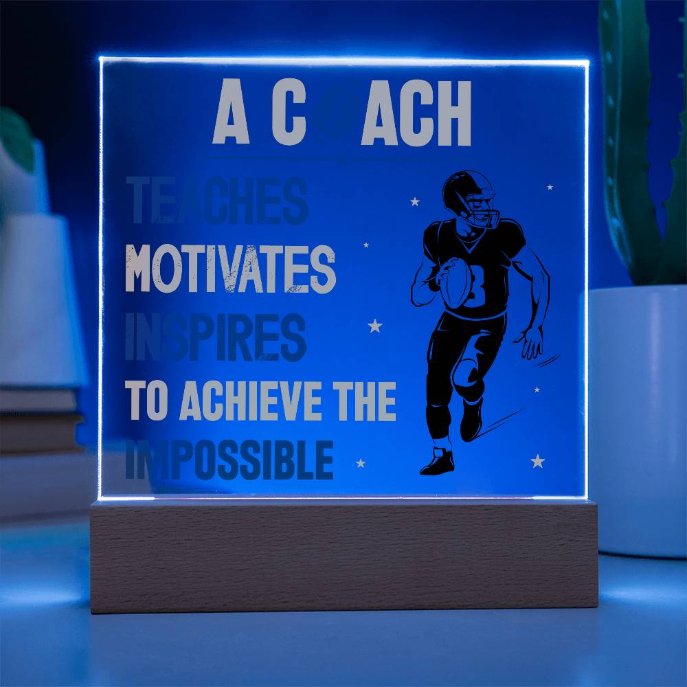 Coach Printed Square Shaped Acrylic Plaque-Express Your Love Gifts