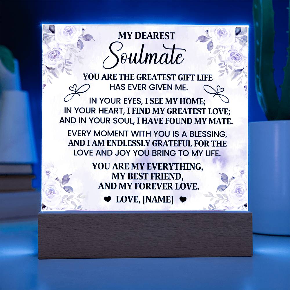 You Are The Greatest Gift Printed Square Shaped Acrylic Plaque-Express Your Love Gifts