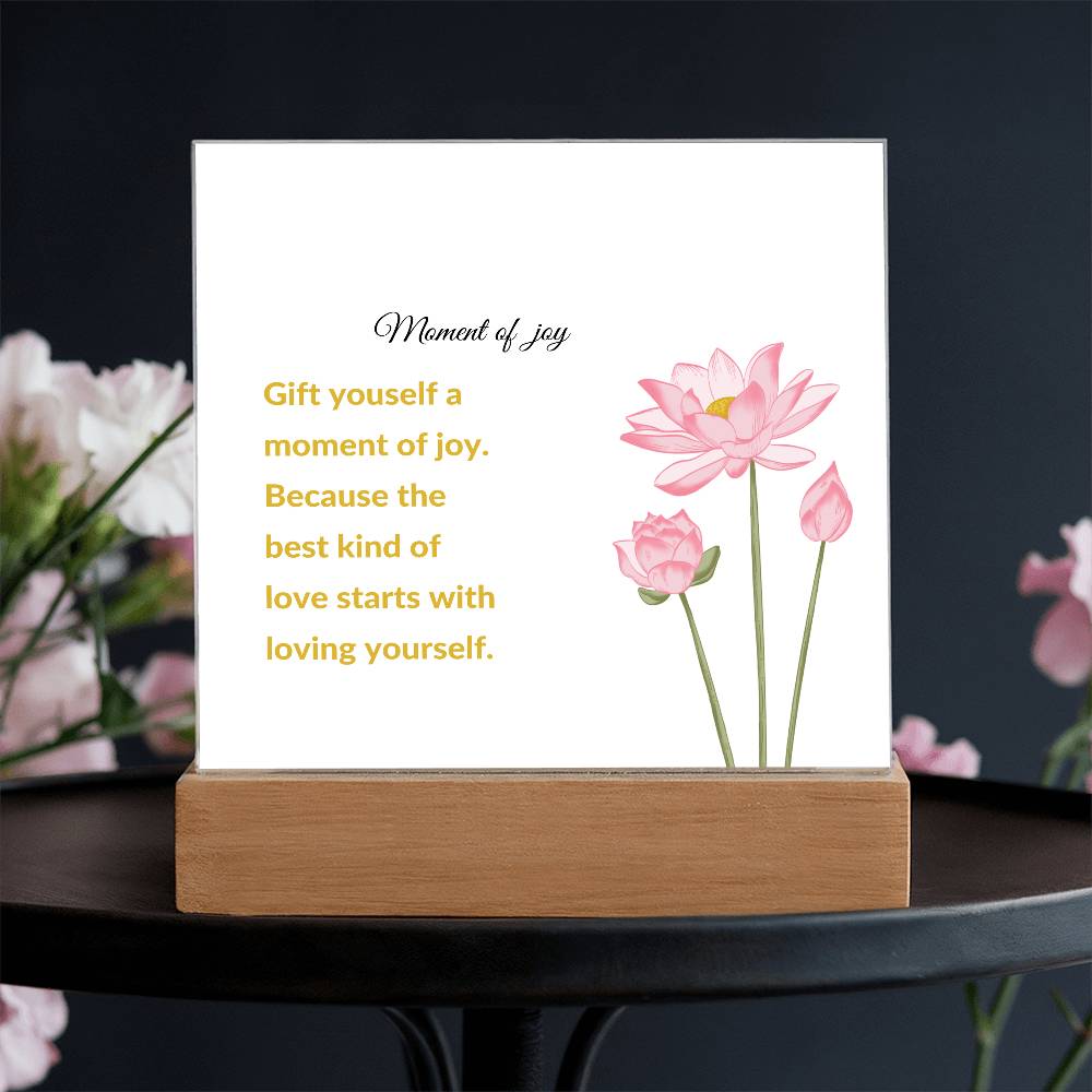 Moment of Joy Printed Square Shaped Acrylic Plaque-Express Your Love Gifts