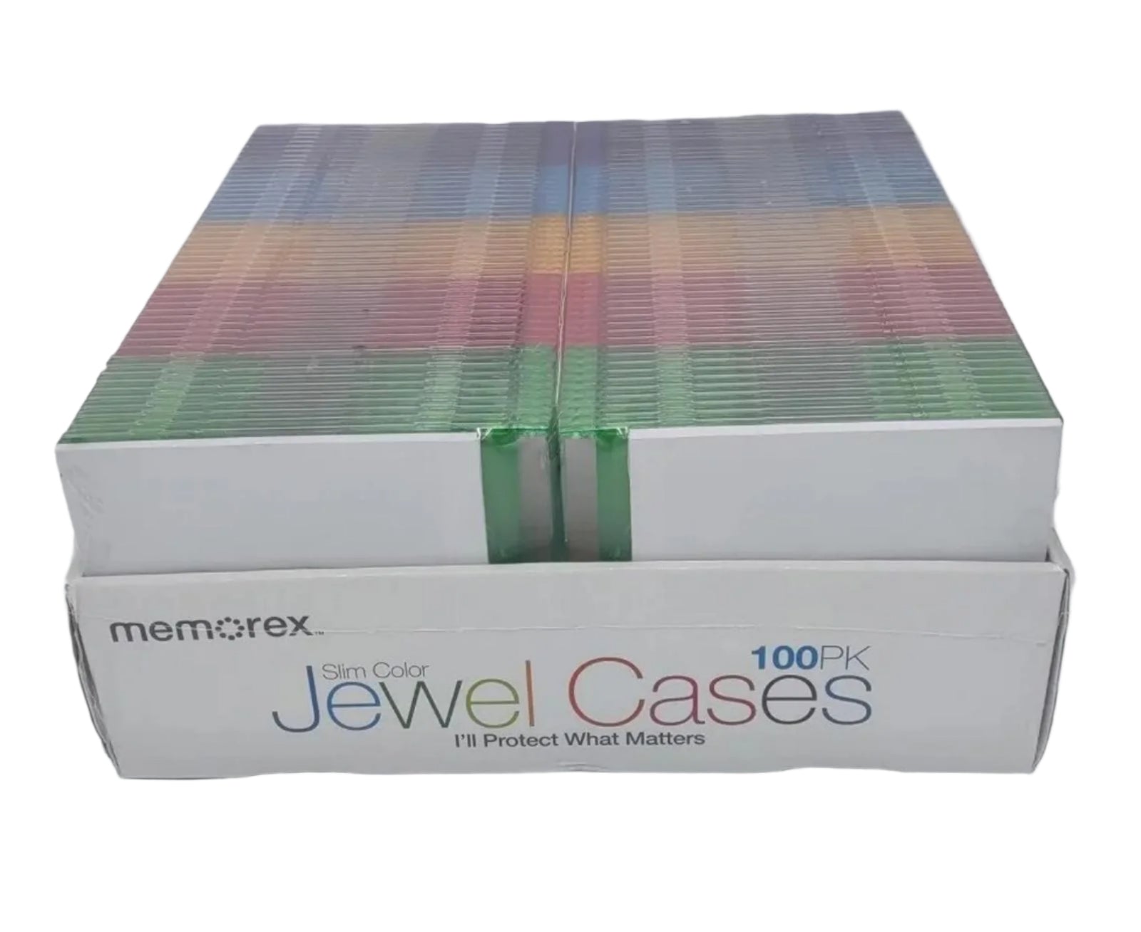 Memorex 100pk Slim Jewel Cases with Inserts for CD DVD Disc Storage Protection-Express Your Love Gifts