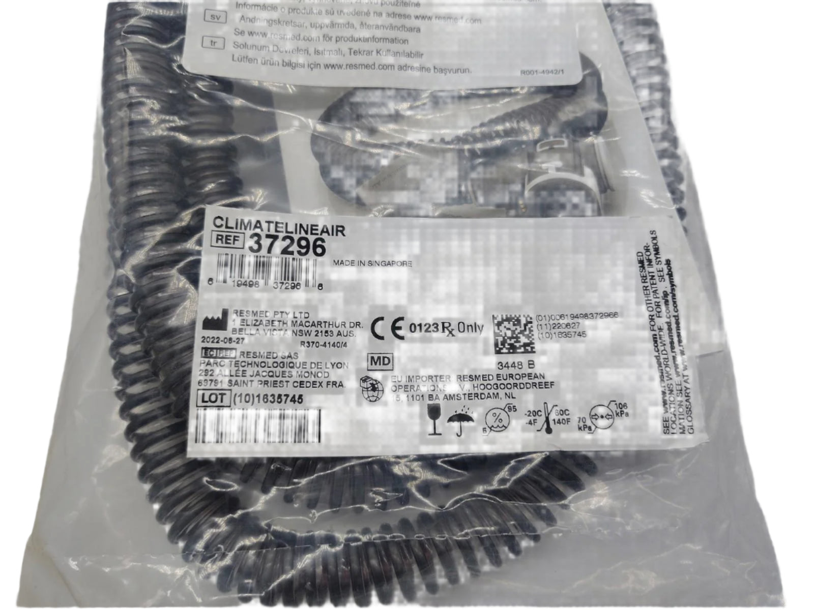 ResMed ClimateLine Air Heated CPAP Tubing 37296 | 6 ft 6 in Hose | Pack of 5 (New Sealed)-Express Your Love Gifts