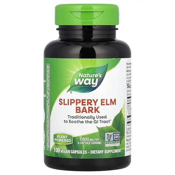 Nature’s Way Slippery Elm Bark Capsules, 400 mg, 100 Count (Pack of 2)-Express Your Love Gifts