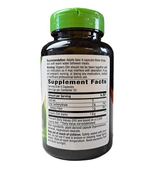 Nature’s Way Slippery Elm Bark Capsules, 400 mg, 100 Count (Pack of 2)-Express Your Love Gifts