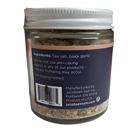 Jacobsen Salt Co. Black Garlic Infused Kosher Salt, 2.5 oz, Hand-Harvested from Oregon-Express Your Love Gifts