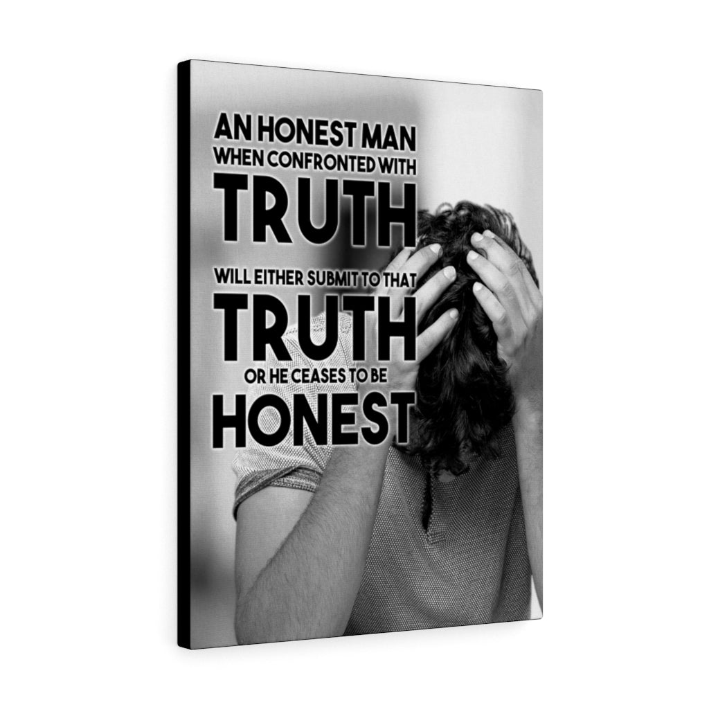 Inspiring Wall Art Housewarming Gift Honest Man Confronted with Truth Motivational Verse Ready To Hang Stretched Canvas-Home Decor - Express Your Love Gifts