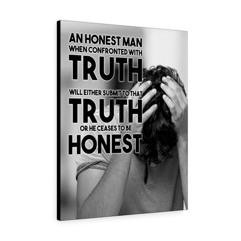 Inspiring Wall Art Housewarming Gift Honest Man Confronted with Truth Motivational Verse Ready To Hang Stretched Canvas-Home Decor - Express Your Love Gifts