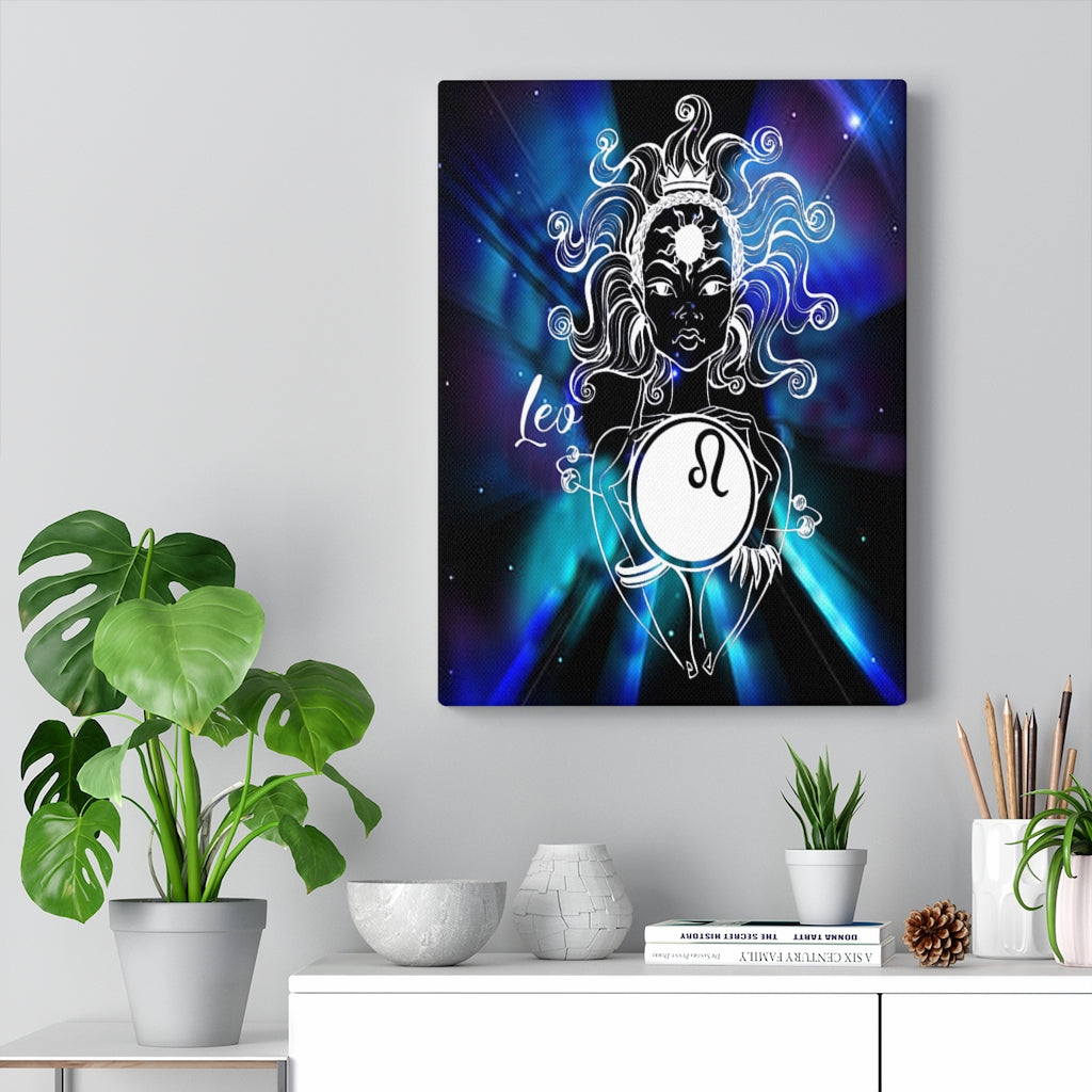 Leo Zodiac Horoscope Sign Constellation Canvas Print Astrology Home Decor Ready to Hang Artwork - Express Your Love Gifts