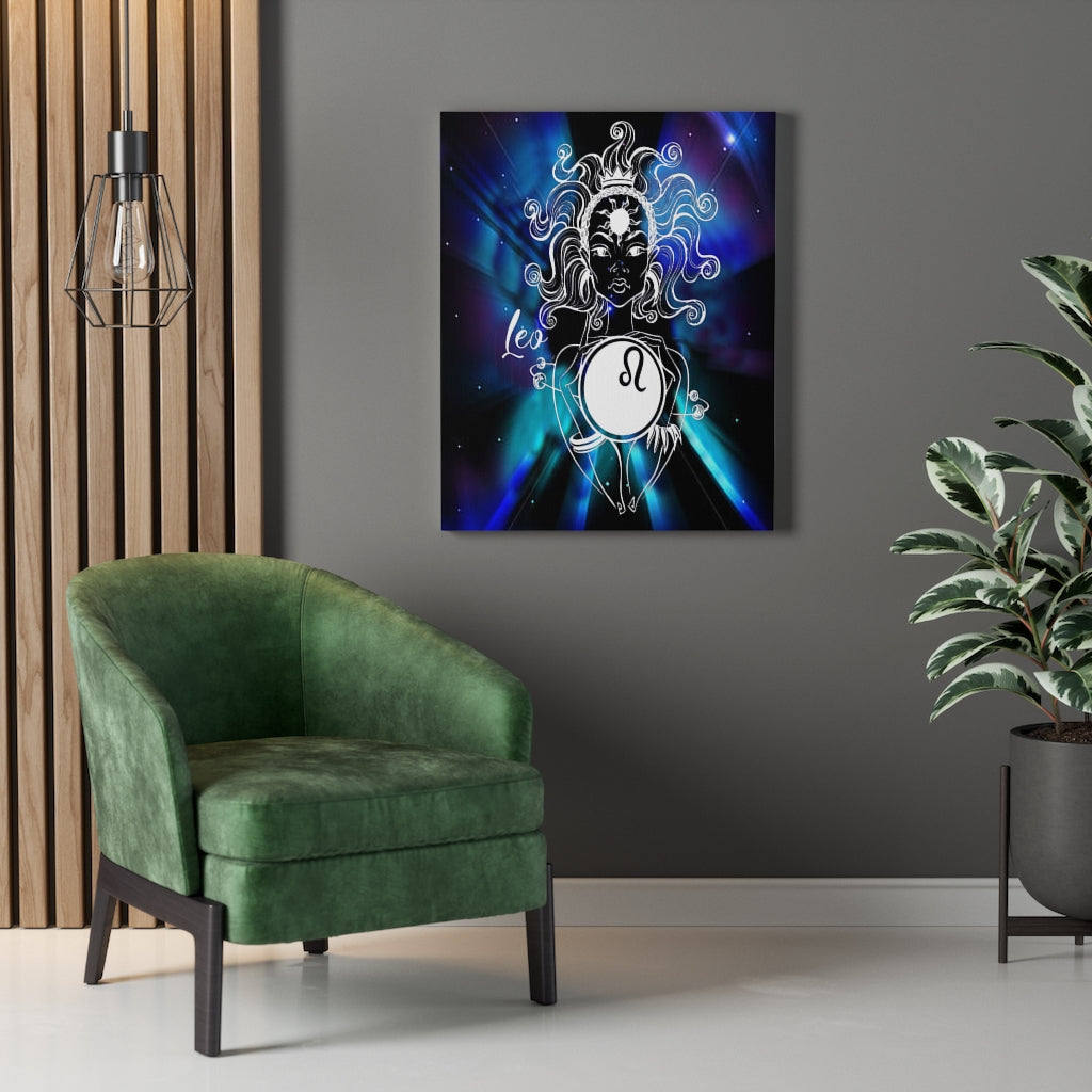 Leo Zodiac Horoscope Sign Constellation Canvas Print Astrology Home Decor Ready to Hang Artwork - Express Your Love Gifts