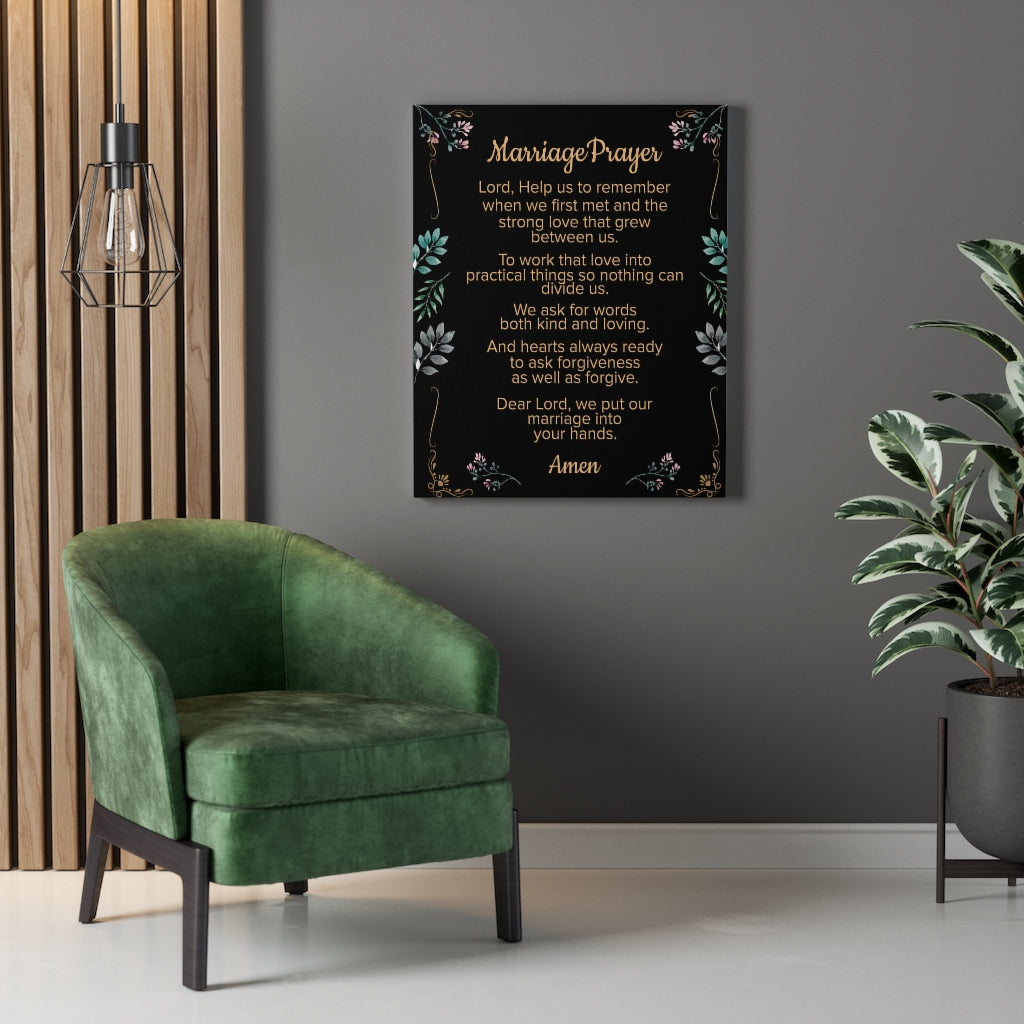 Marriage Prayer Motivation Wall Decor for Home Office Gym Inspiring Success Quote Print Ready to Hang - Express Your Love Gifts