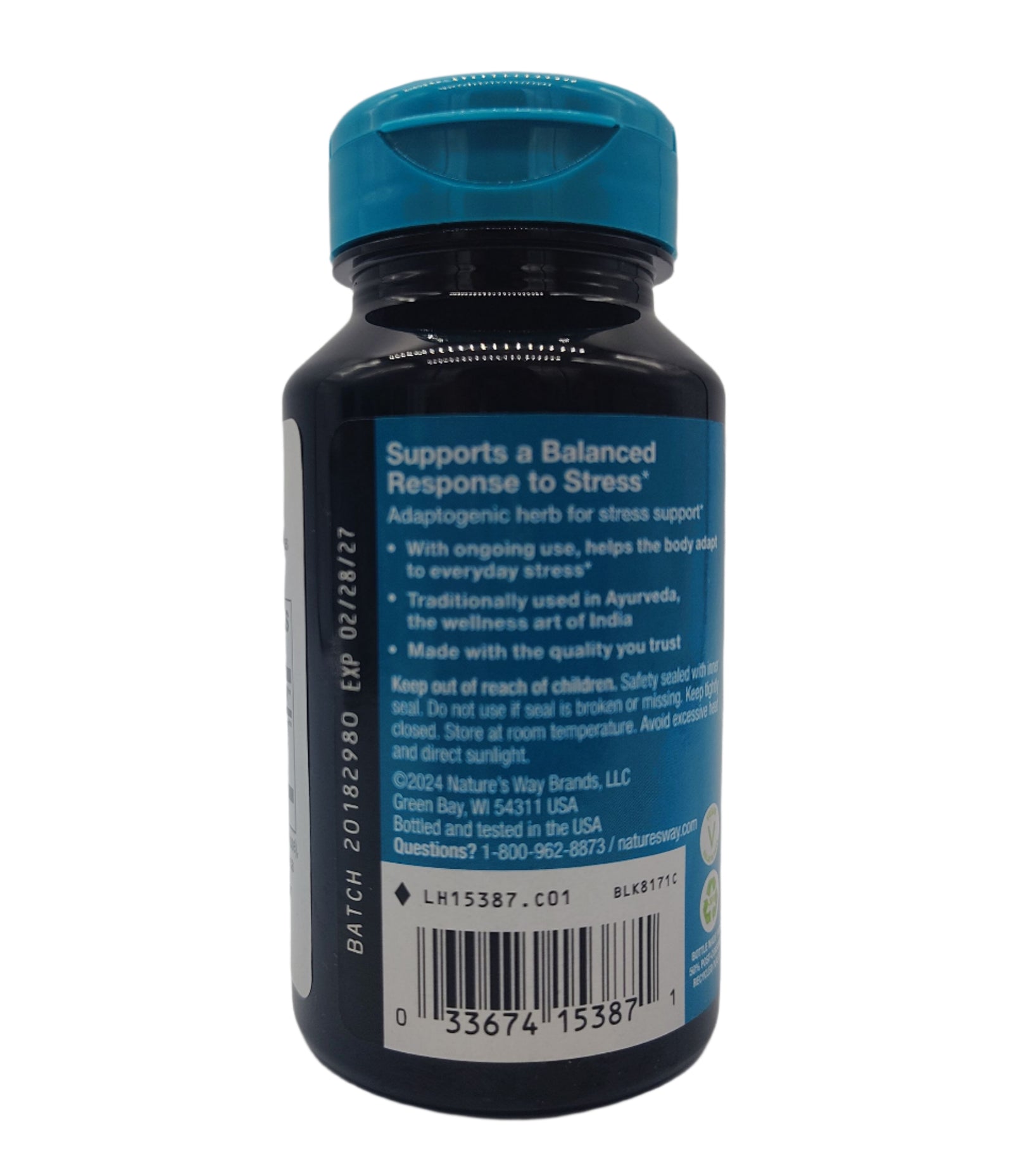 Nature's Way Ashwagandha Capsules – Stress Support Adaptogen, Non-GMO, Vegan, 60 Count, Exp. 02/202-Express Your Love Gifts