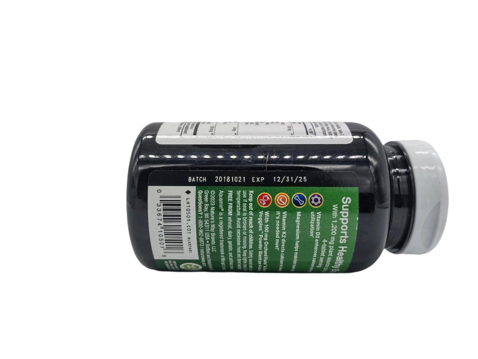 Alive! Calcium Bone Support, Plant-Based Calcium with D3, K2 & Magnesium, 120 Tablets-Express Your Love Gifts