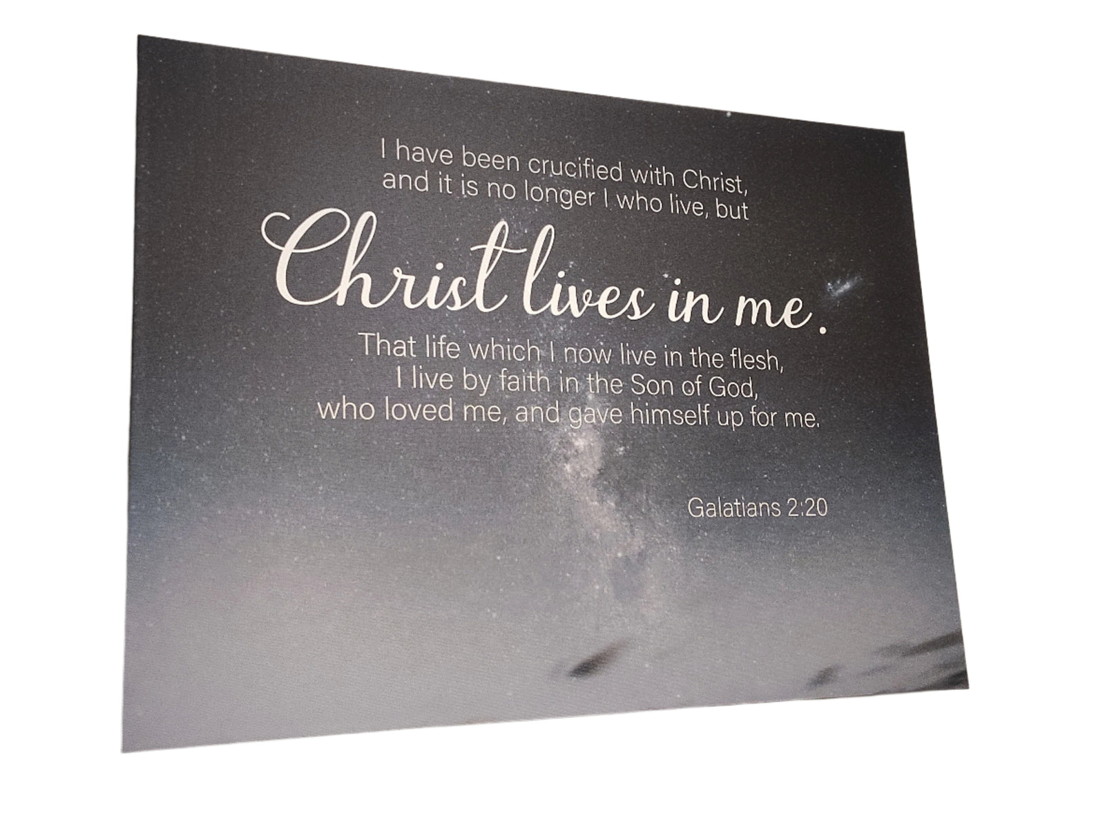 Scripture Walls Christ Lives in Me Galatians 2:20 Wall Art Christian Home Decor Unframed-Express Your Love Gifts