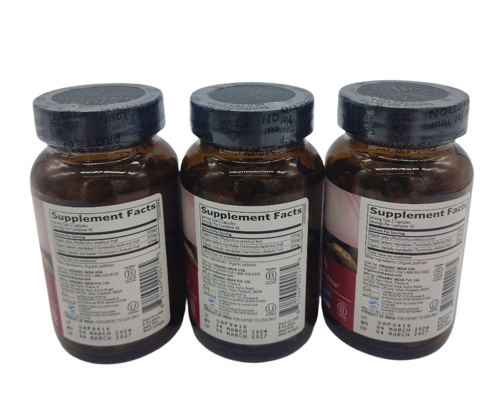 Organic India Triphala 3-Pack (270 Ct) | Digestive & Colon Cleanse | Vegan Herbal Capsules-Express Your Love Gifts