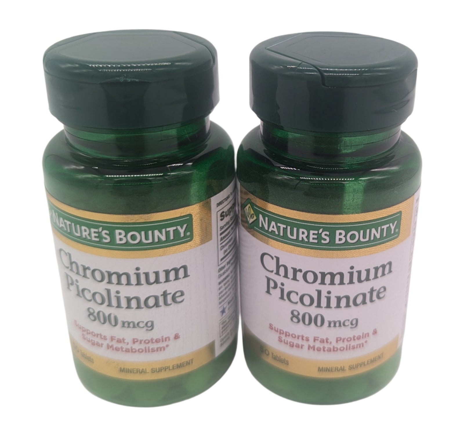 Nature's Bounty Mega Chromium Picolinate 800 mcg Tablets, 50 Count, 2-Pack-Express Your Love Gifts