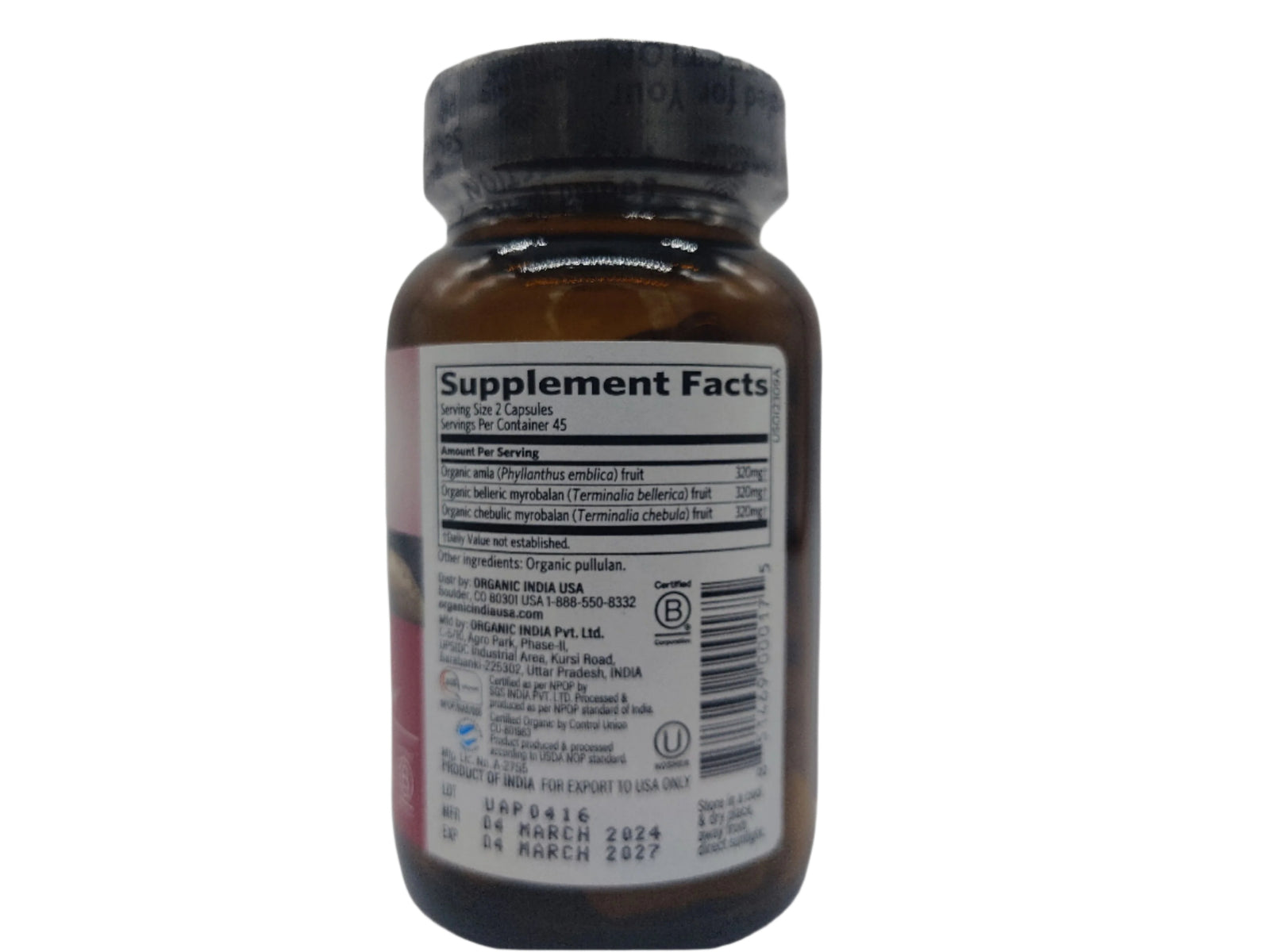 Organic India Triphala 3-Pack (270 Ct) | Digestive & Colon Cleanse | Vegan Herbal Capsules-Express Your Love Gifts