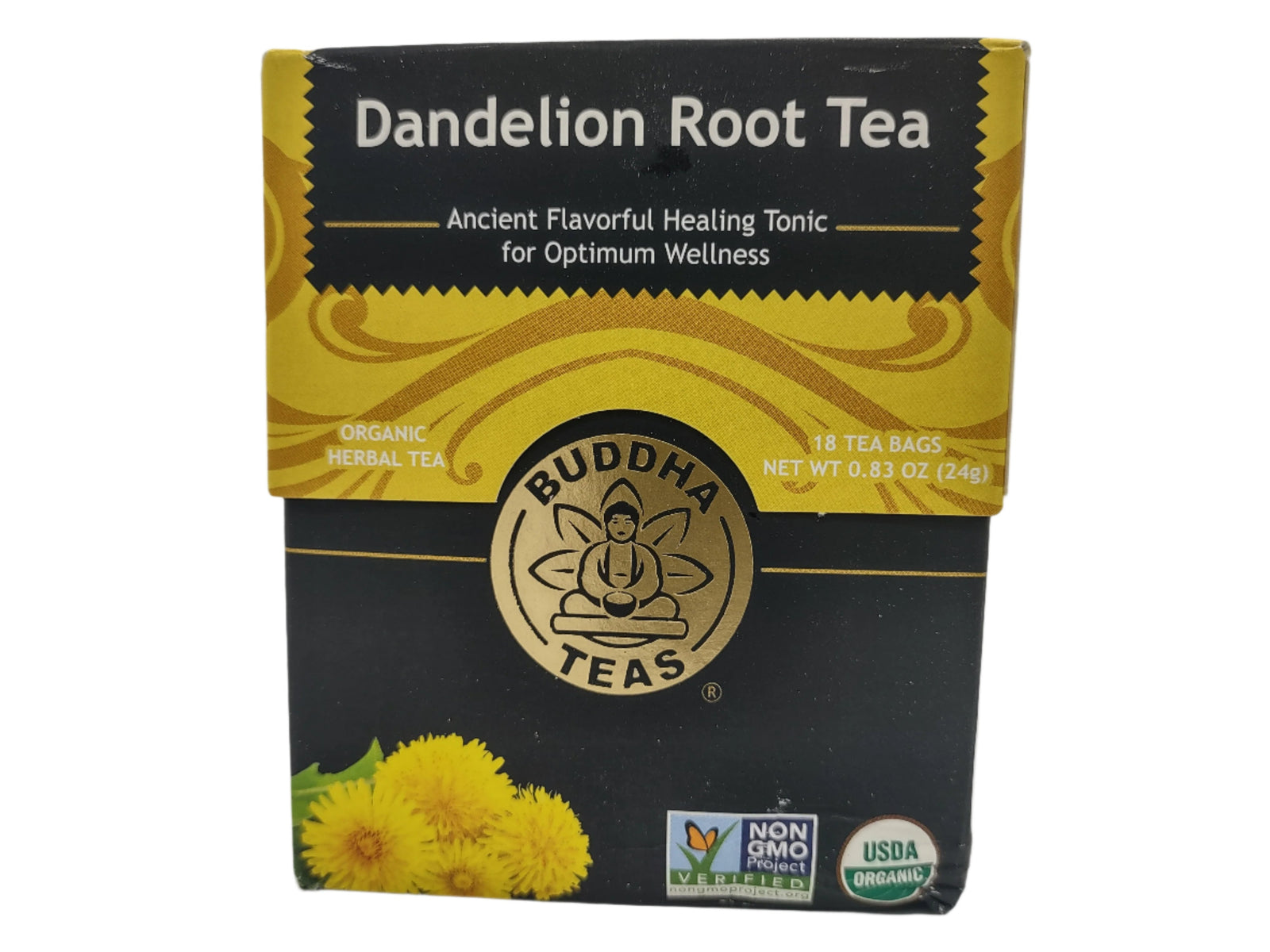 Buddha Teas Organic Dandelion Root Tea – Caffeine-Free, Kosher, Non-GMO, 54 Bleach-Free Tea Bags (Pack of 3)-Express Your Love Gifts