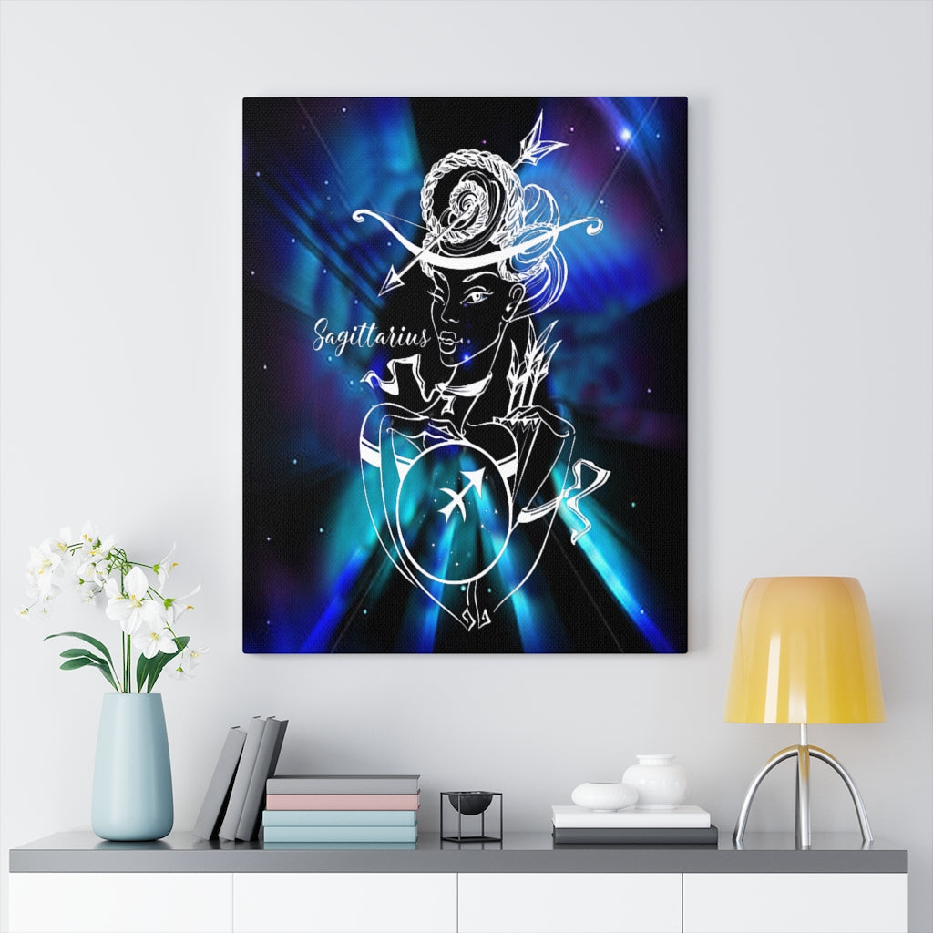 Sagittarius Zodiac Horoscope Sign Constellation Canvas Print Astrology Home Decor Ready to Hang Artwork - Express Your Love Gifts