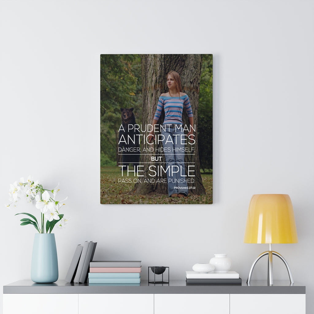 Scripture Walls A Prudent Man Bear Proverbs 27:12 Christian Wall Art Bible Verse Print Ready to Hang - Express Your Love Gifts