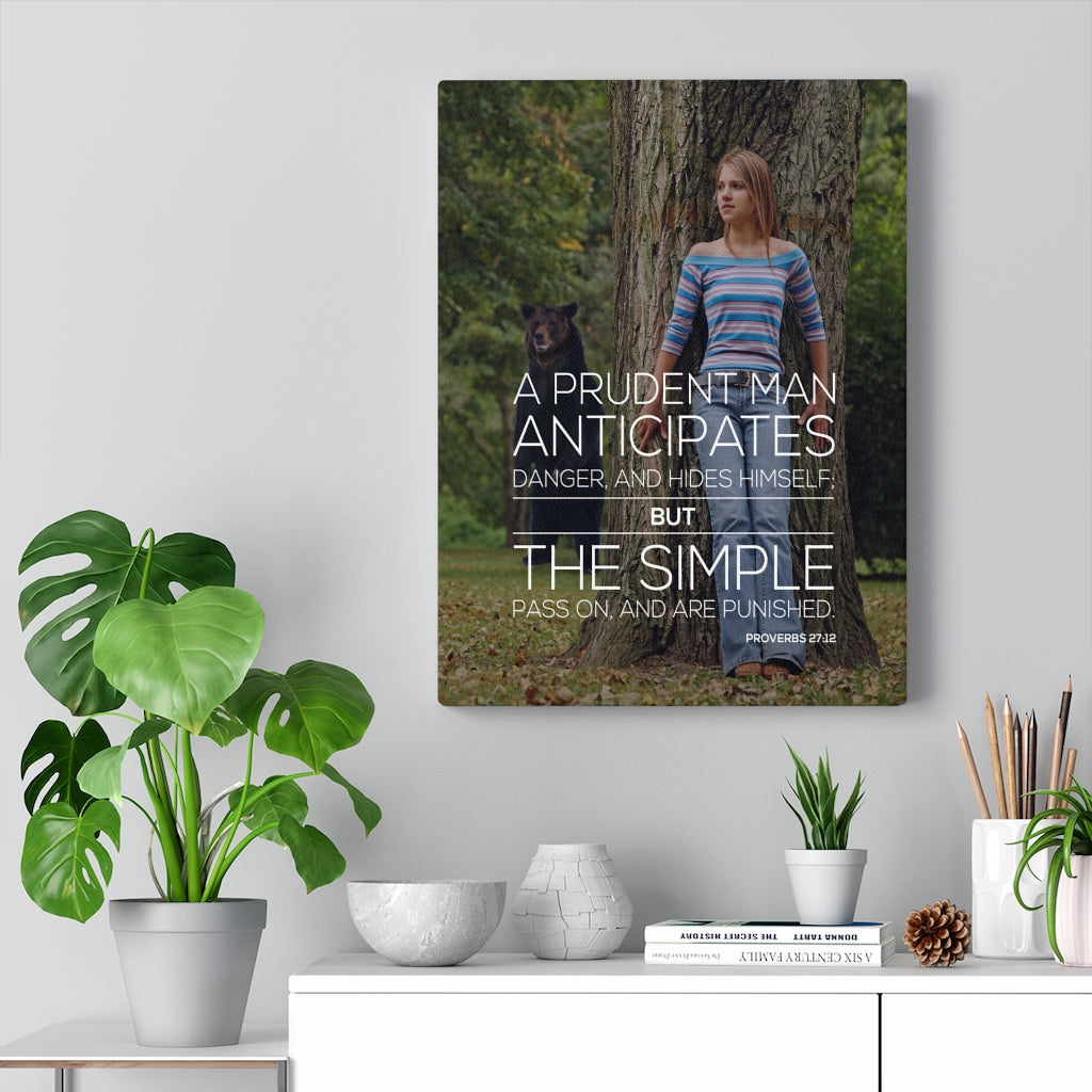 Scripture Walls A Prudent Man Bear Proverbs 27:12 Christian Wall Art Bible Verse Print Ready to Hang - Express Your Love Gifts