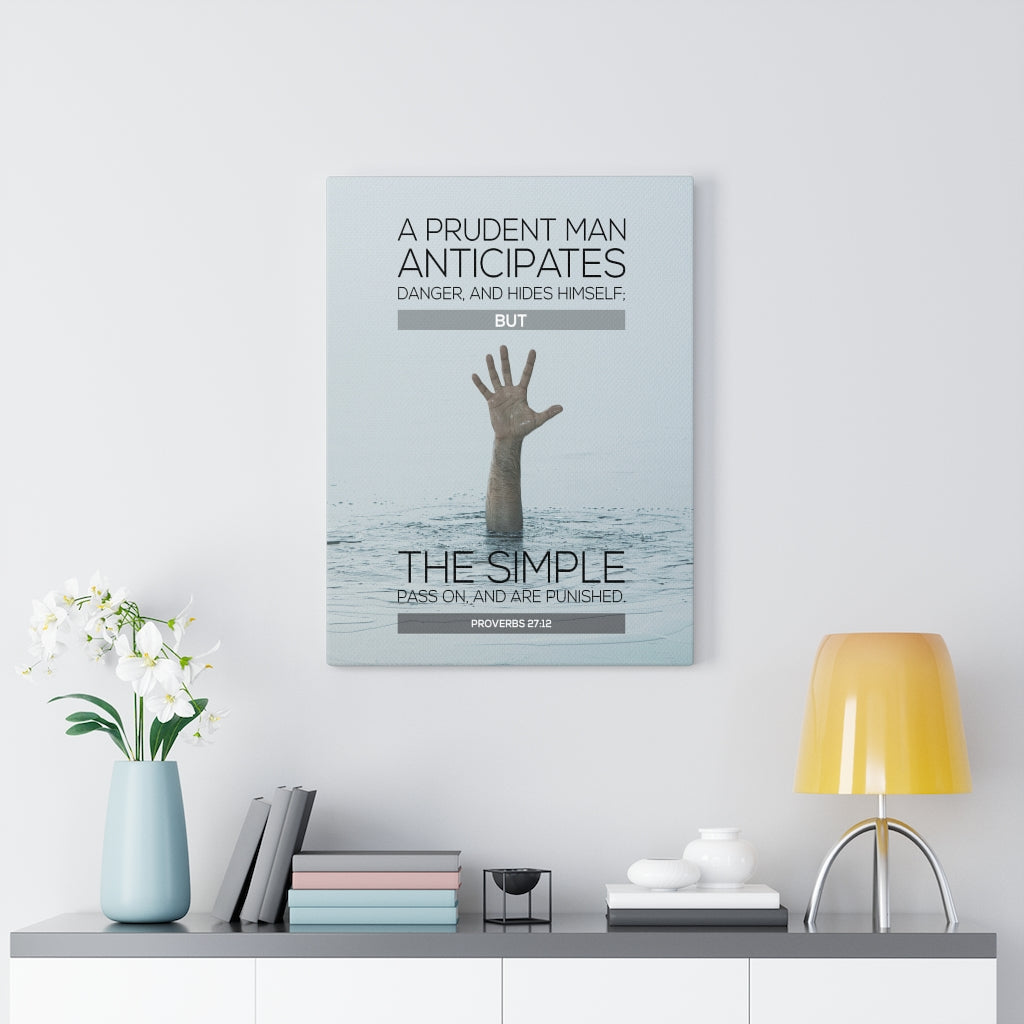 Scripture Walls A Prudent Man Drowning Proverbs 27:12 Christian Wall Art Bible Verse Print Ready to Hang - Express Your Love Gifts