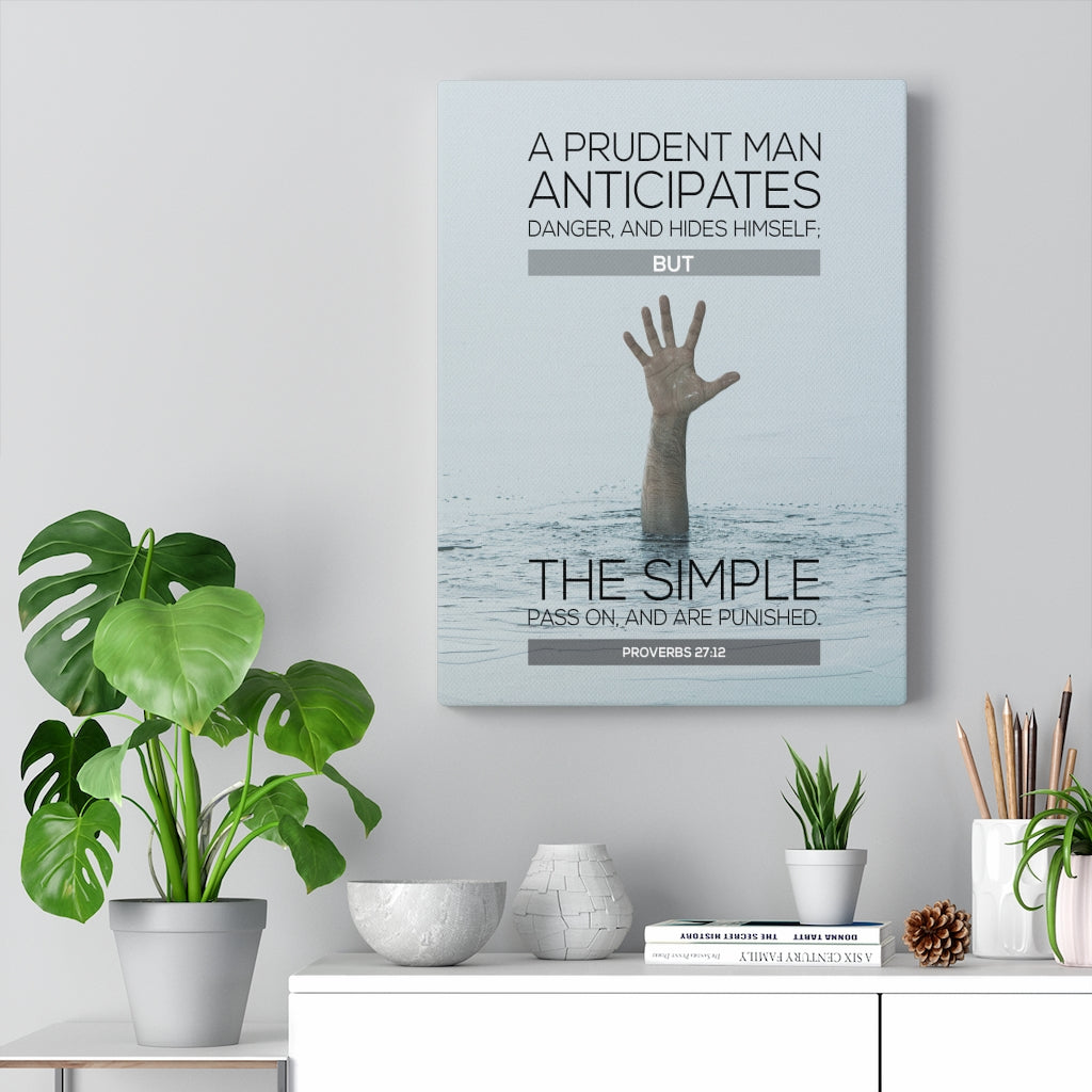 Scripture Walls A Prudent Man Drowning Proverbs 27:12 Christian Wall Art Bible Verse Print Ready to Hang - Express Your Love Gifts