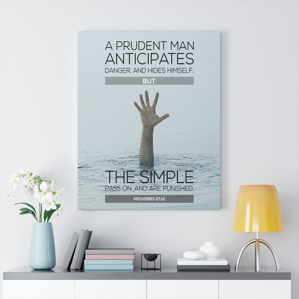Scripture Walls A Prudent Man Drowning Proverbs 27:12 Christian Wall Art Bible Verse Print Ready to Hang - Express Your Love Gifts