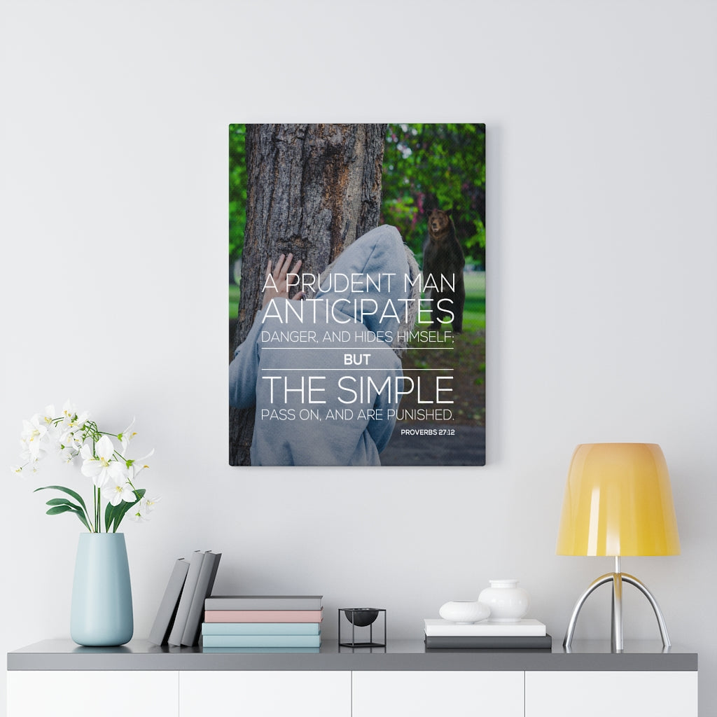 Scripture Walls A Prudent Man Proverbs 27:12 Christian Wall Art Bible Verse Print Ready to Hang - Express Your Love Gifts